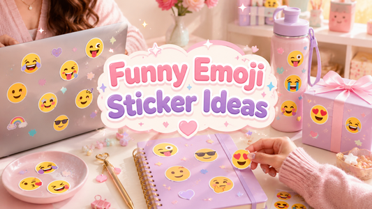Funny Emoji Stickers: 21 Cute Ideas for Laptops, Journals and Gifts
