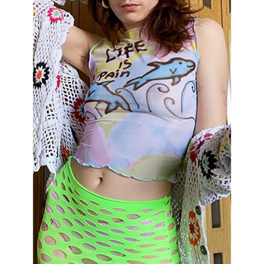 Life Is Pain Crop Top - T-Shirts - Shirts & Tops - 2 - 2024