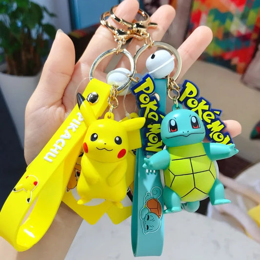 "Pokemon Action Figure Keychain - Pikachu, Charmander, Snorlax, Squirtle - Kawaii Stop - 