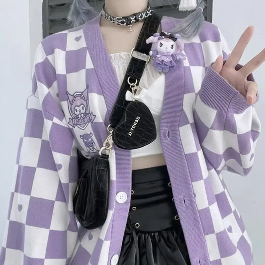 Sanrio Anime Knit Cardigan Sweater - Sweaters - Cardigan - 10