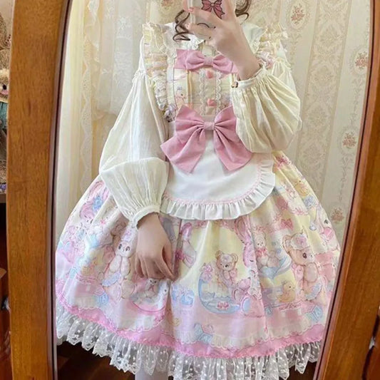 Sweetheart Rabbit & Bear Lolita JSK Dress - All Dresses - Lolita Dress - 6