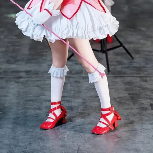 Kaname Madoka Cosplay Red Bow Heels Boots - Cosplay - Heels - 2