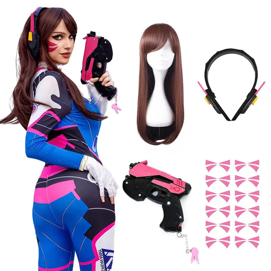 D.Va Cosplay Costume - Overwatch Bodysuit - Kawaii Stop - Bodysuit, Convention, Cosplay, Costume, Game, Jumpsuits & Rompers, Mainland China, Overwatch, Polyester, Sets, Unisex, Zhejiang