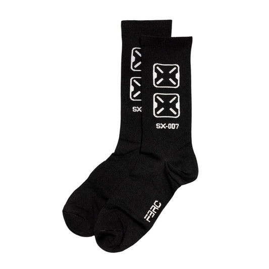 SX-007 Black Crew Socks with Signature Logo