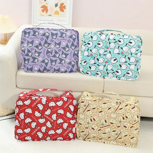 Sanrio Kawaii Travel Duffel Bag Set – 6 Piece - Harajuku Style - Cosmetic Bags - 1
