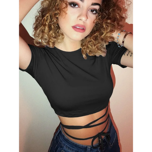 Harajuku Bandage Wrap Crop Top - Women’s Clothing & Accessories - Crop Tops - 2