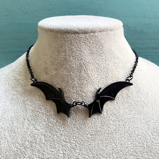 Gothic Vampire Bat Wing Choker Necklace - Women’s Jewelry - Necklaces - 1