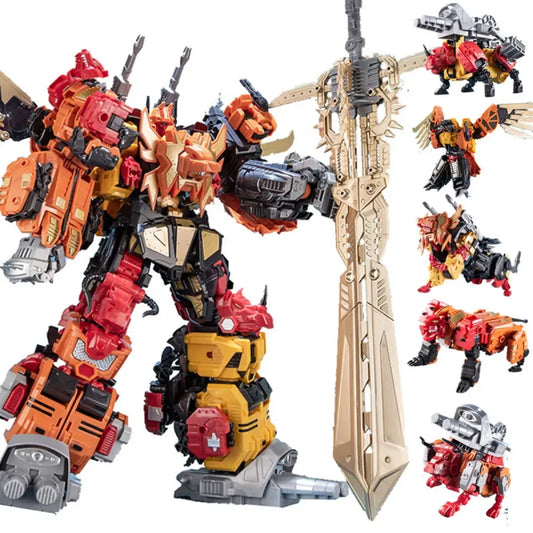 Jinbao 5-in-1 Big Transformation Predaking Anime Robot Action Figure - Anime - Figures - 1