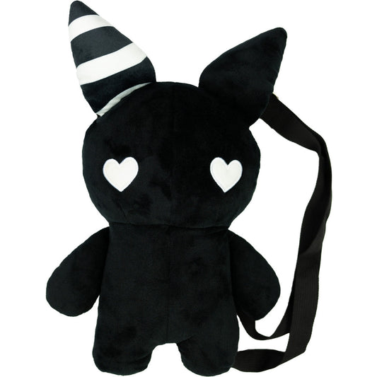 Rabbit Plush Backpack – Black (14”)
