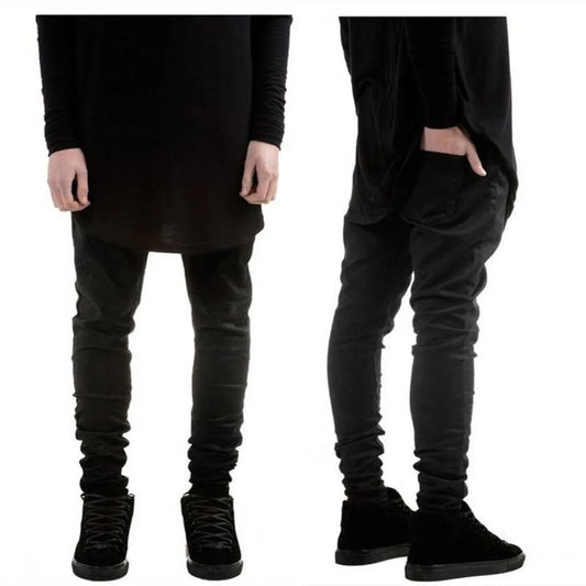 Fashion Black Skinny Trousers - Bottoms - 2