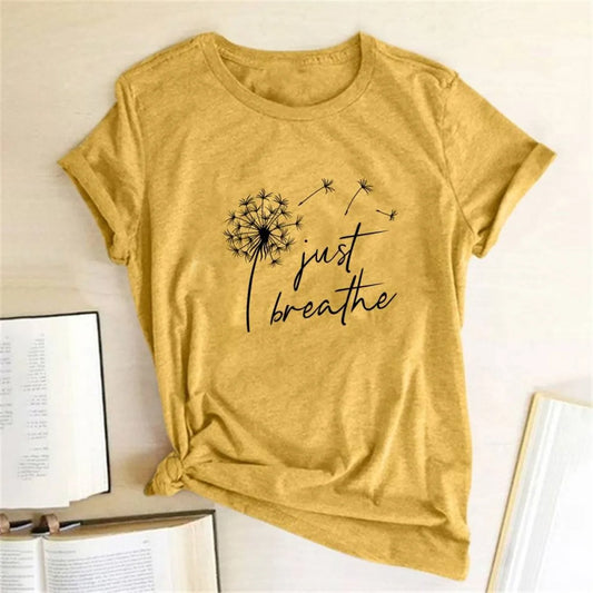 Dandelion Just Breathe - T-Shirts - 1