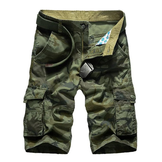 Military Camouflage Denim Cargo Shorts - Shorts - 1