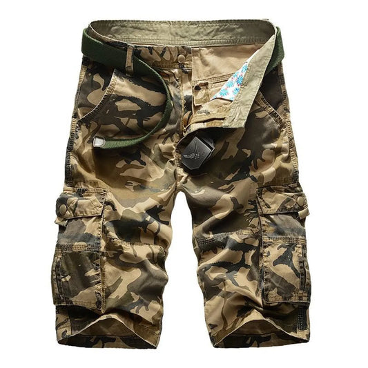 Military Camouflage Denim Cargo Shorts - Shorts - 2