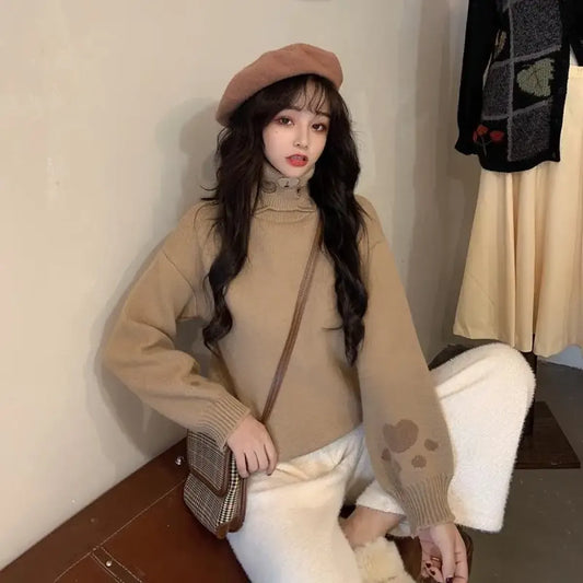 Kawaii Cat Paw Knit Sweater - Sweaters - Sweaters - 15