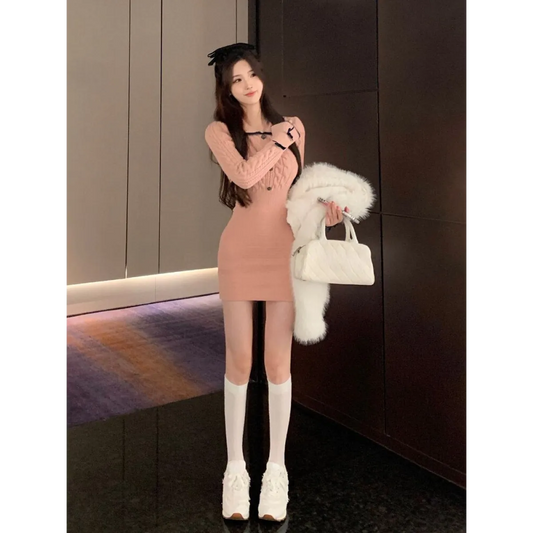 Chic Winter Dress - All Dresses - 1