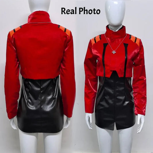 Misato Katsuragi EVA Cosplay Set – Red Jacket & Black Dress Costume - All Dresses - Sets - 2