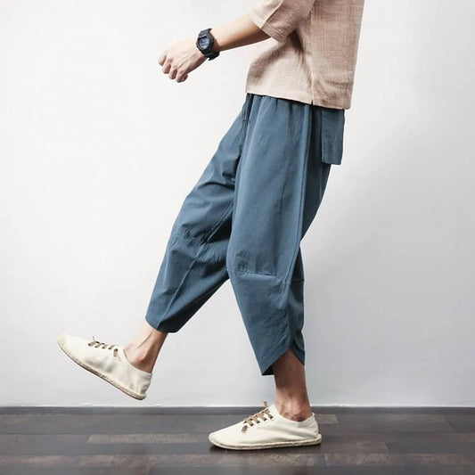 Cotton Linen Joggers - Men’s Clothing & Accessories - 1