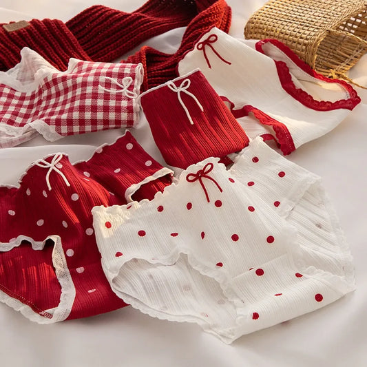 5-Pack Cotton Panties for Women - Plus Size Cute Soft Briefs Sexy Lingerie - Women’s Clothing & Accessories - 2