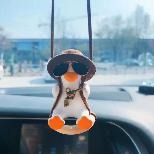 Cute Anime Cowboy Duck Car Pendant - Anime - 1