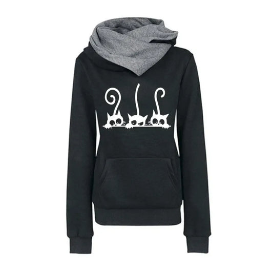 Cute Cat Hoodies for Women - Warm Autumn Winter Casual Sweatshirt - T-Shirts - 1