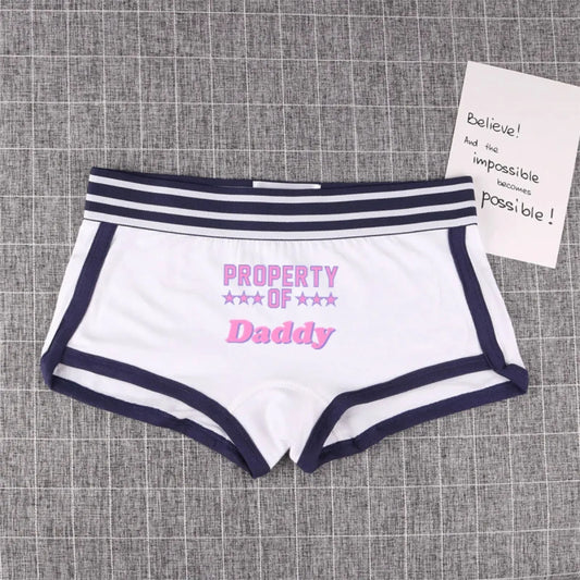 ’PROPERTY OF DADDY’ BoyShort - Cute Cotton Women’s Underwear - Women’s Clothing & Accessories - 7