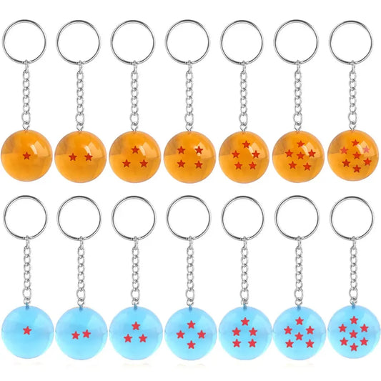 Dragon Ball Series Keychain Charms: 1-7 Star Dragon Balls - Anime - 1