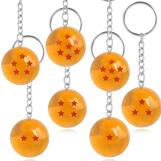 Dragon Ball Series Keychain Charms: 1-7 Star Dragon Balls - Anime - 2