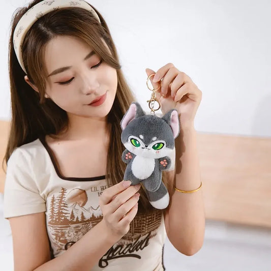 Kawaii Emotion Wolf Plush Toy - Cute Stuffed Wolf Doll - Valentines Day Collection - 2