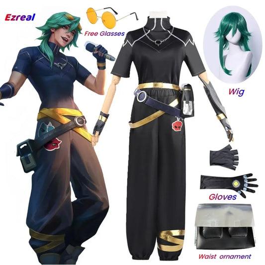 Ezreal Cosplay Costume – League of Legends Outfit with Wig & Props - Cosplay - Cosplay - 1