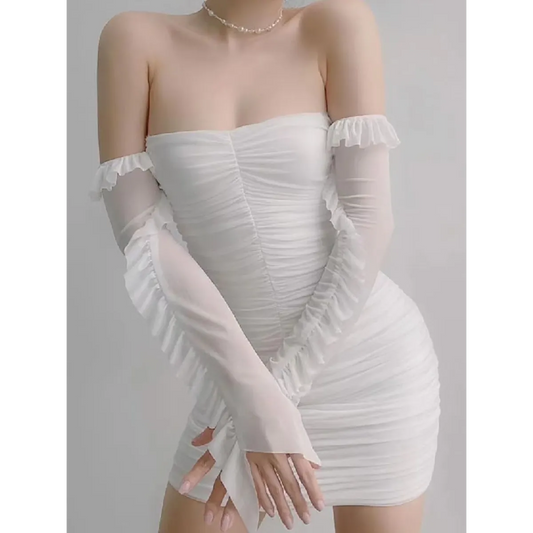 Mesh Ruched Dresses - All Dresses - 14