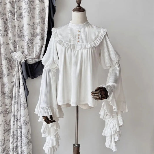 Harajuku Gothic Lolita Flare Sleeve Two-Piece Set - Lolita Dresses - Sets / Co-ords - 8