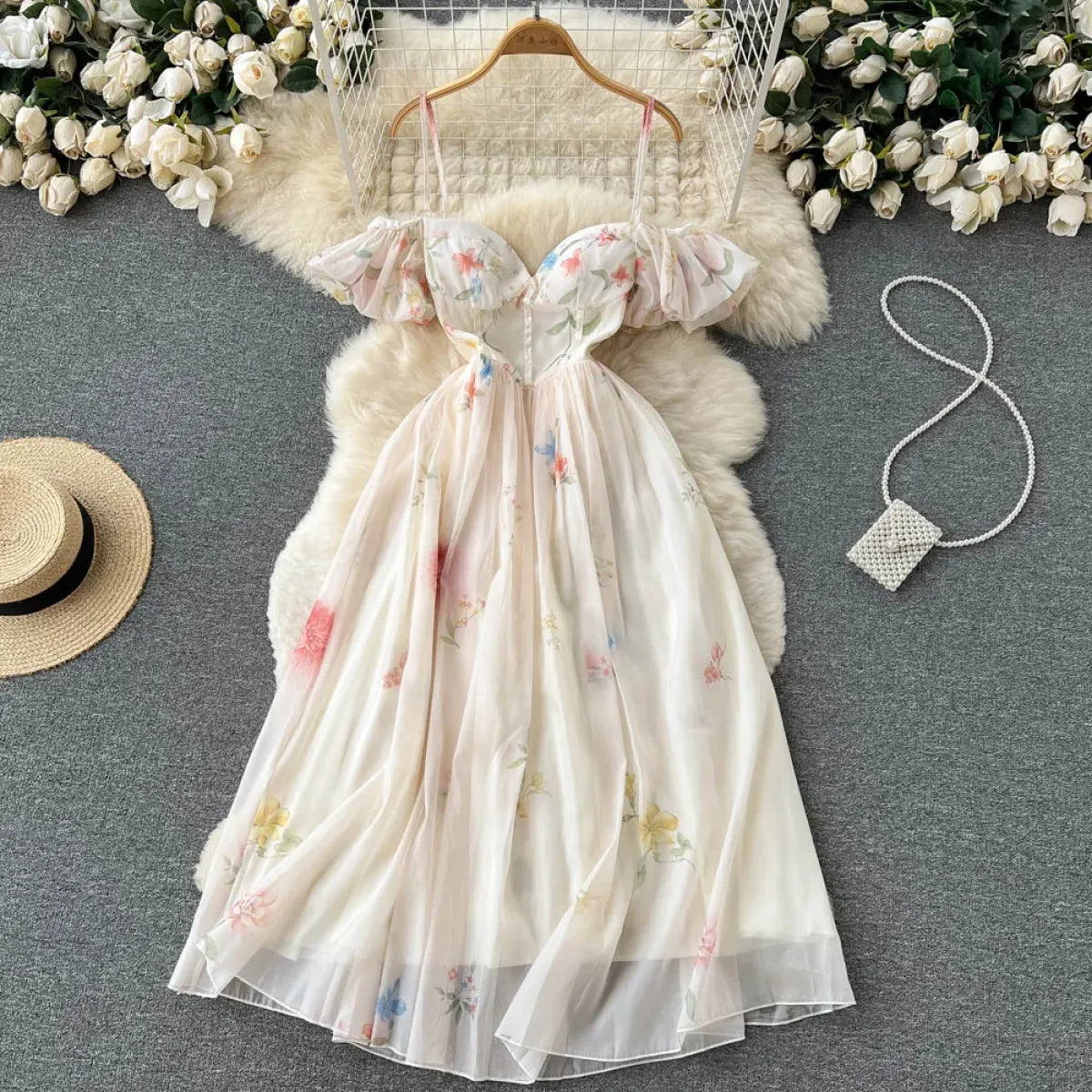 Chill Vibes in Floral Maxi Dress for Summer Fun – Kawaii Stop Chill Vibes in Floral Maxi Dress for Summer Fun – Kawaii Stop