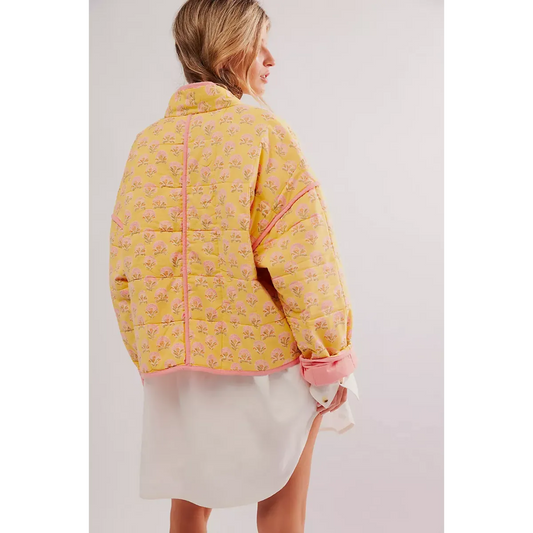 Floral Print Quilted Cotton Jacket - Jackets & Coats - Jacket - 2