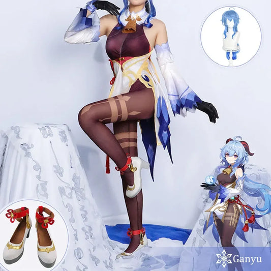 Ganyu Cosplay Costume Set with Wig & Shoes - Women’s Clothing & Accessories - Cosplay - 1