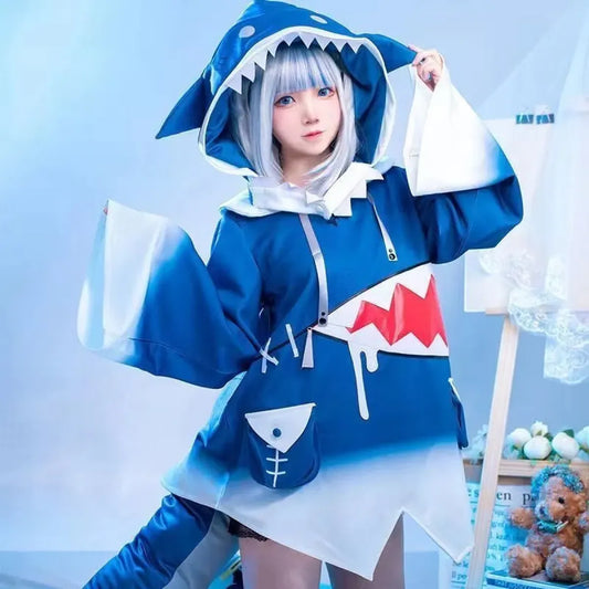 Hololive Gawr Gura Shark Cosplay - Complete Set with Tail - Cosplay - 1