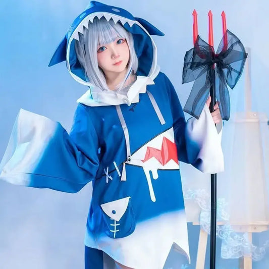 Hololive Gawr Gura Shark Cosplay - Complete Set with Tail - Cosplay - 2