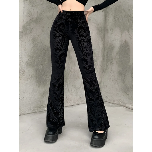 Gothic Chic Flared Pants - Bottoms - 1