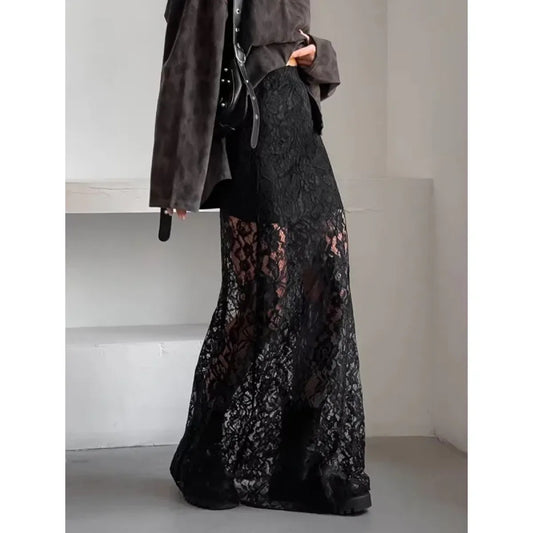 Gothic Lace Maxi Skirt - Bottoms - Skirts - 7