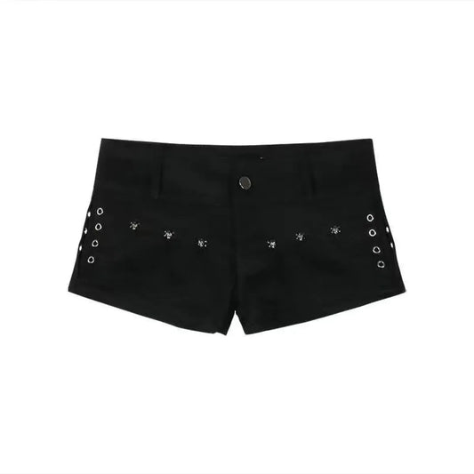 Gothic Y2K Denim Shorts – High Waist Harajuku Emo Style - Shorts - Shorts - 5