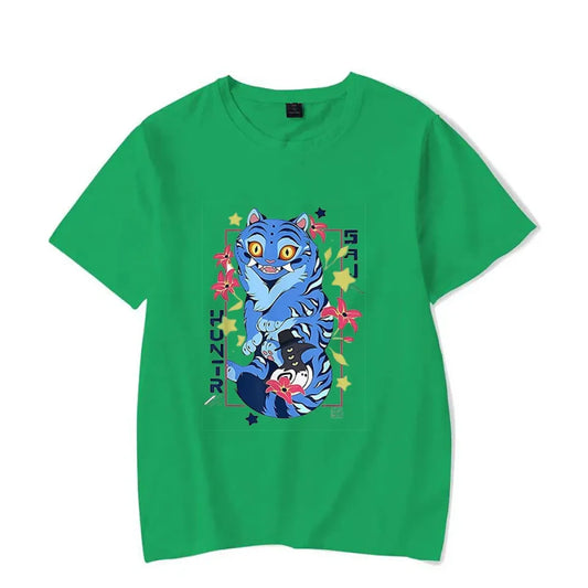 Kawaii Demon Hunter Tiger Graphic Tee - T-Shirts - T-Shirt - 8