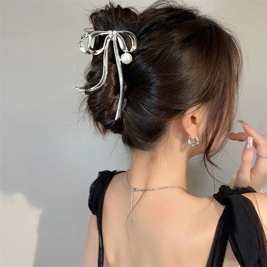 Harajuku Bow Pearl Hair Clip - Best Sellers - Hair Accessories - 2