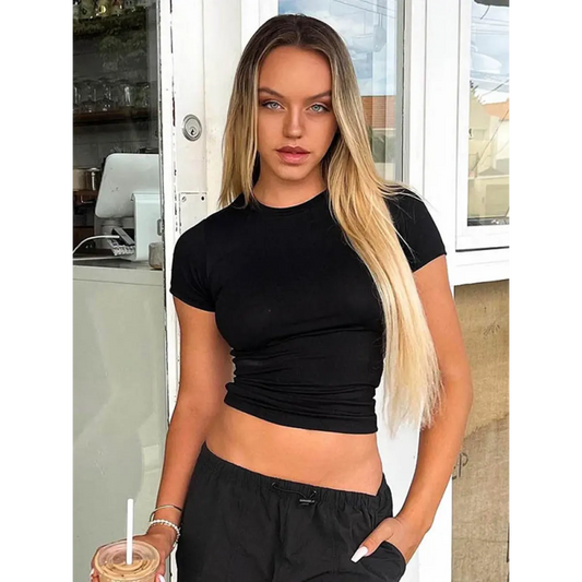 Harajuku Basic Crop T-Shirt - T-Shirts - Crop Tops - 2