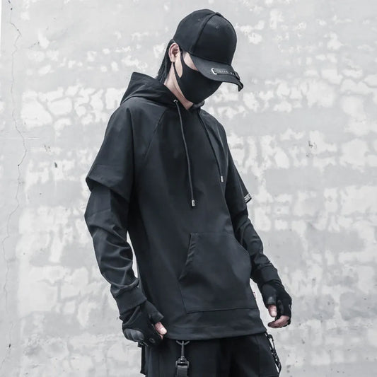 Harajuku Layered Techwear Hoodie - Hoodies & Sweatshirts - Men’s Hoodies - 2