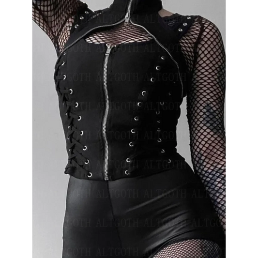 Harajuku Punk Grunge Halter Corset - Tops & Tees - 2