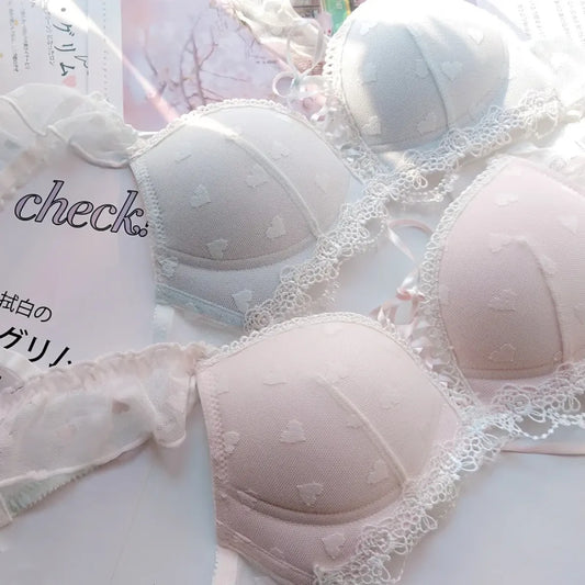 Harajuku Kawaii Fashion Japanese Heart Lace Lingerie Set - Women’s Clothing & Accessories - 2