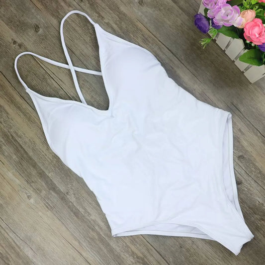 High Cut Backless Swimsuit - Women’s Clothing & Accessories - 2