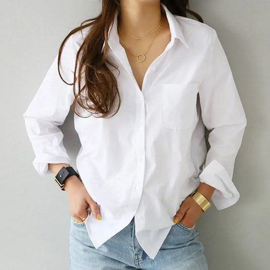 White Summer Blouse - Women’s Clothing & Accessories - 1