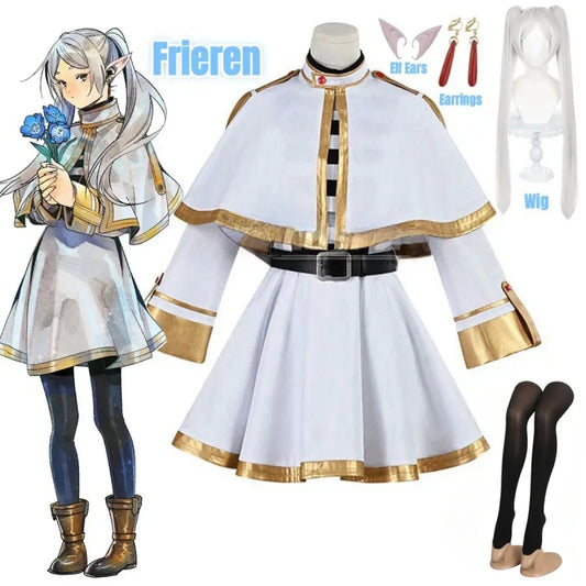 Frieren: Beyond Journey’s End Cosplay Costume – Dress with Wig & Accessories - All Dresses - Cosplay - 1