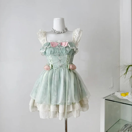 Fairy Ruffle Bow Lolita JSK Dress - All Dresses - Lolita Dress - 7