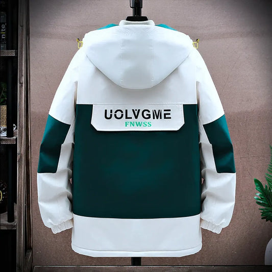 Men’s Color-Block Hooded Jacket - Jackets & Coats - Hooded - Men’s Jacket - 2